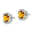 thumbnail image 1 of Primal Gold 14 Karat White Gold Citrine and Diamond Earrings, 1 of 5