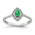 thumbnail image 1 of Primal Gold 14 Karat White Gold Diamond and Cabochon Emerald Ring, 1 of 4