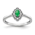 thumbnail image 1 of Primal Gold 14 Karat White Gold Diamond and Cabochon Emerald Ring, 1 of 3