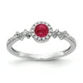 thumbnail image 1 of Primal Gold 14 Karat White Gold Diamond and Cabochon Ruby Ring, 1 of 4