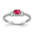 thumbnail image 1 of Primal Gold 14 Karat White Gold Diamond and Cabochon Ruby Ring, 1 of 4