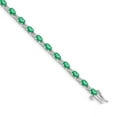 thumbnail image 1 of Primal Gold 14 Karat White Gold Diamond and Emerald Bracelet, 1 of 2