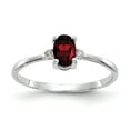 thumbnail image 1 of Primal Gold 14 Karat White Gold Diamond and Garnet Birthstone Ring, 1 of 4