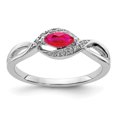 thumbnail image 1 of Primal Gold 14 Karat White Gold Diamond and Ruby Ring, 1 of 6