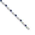 thumbnail image 1 of Primal Gold 14 Karat White Gold Diamond and Sapphire Bracelet, 1 of 2