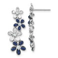 thumbnail image 1 of Primal Gold 14 Karat White Gold Diamond and Sapphire Earrings, 1 of 4