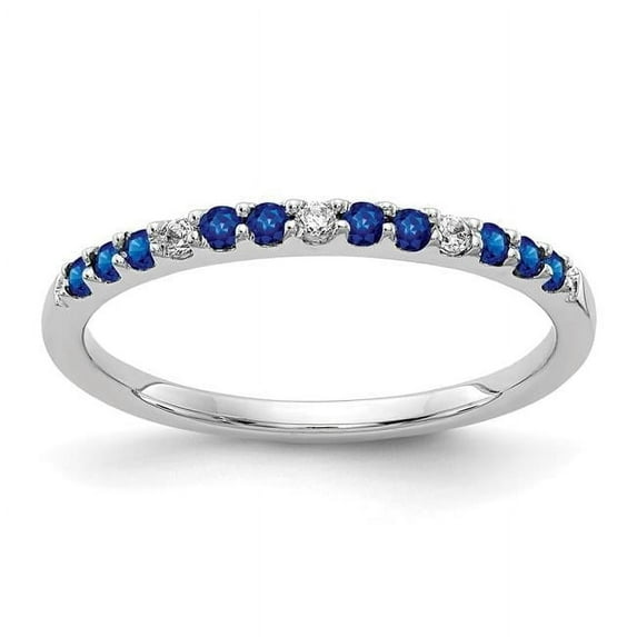 Primal Gold 14 Karat White Gold Diamond and Sapphire Ring