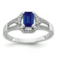 thumbnail image 1 of Primal Gold 14 Karat White Gold Diamond and Sapphire Ring, 1 of 6