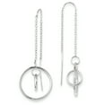 thumbnail image 1 of Primal Gold 14 Karat White Gold Double Circle Threader Earrings, 1 of 4
