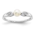 thumbnail image 1 of Primal Gold 14 Karat White Gold Freshwater Cultured Pearl and Diamond Ring, 1 of 5