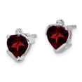 thumbnail image 1 of Primal Gold 14 Karat White Gold Garnet and Diamond Earrings, 1 of 5