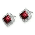 thumbnail image 1 of Primal Gold 14 Karat White Gold Garnet and Diamond Earrings, 1 of 5