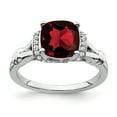 thumbnail image 1 of Primal Gold 14 Karat White Gold Garnet and Diamond Ring, 1 of 4