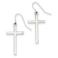thumbnail image 1 of Primal Gold 14 Karat White Gold Hollow Cross Dangle Earrings, 1 of 4