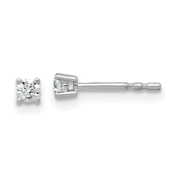 Primal Gold 14 Karat White Gold Lab Grown Diamond 1/10ctw VS/SI, D E F, 4-Prong Earrings
