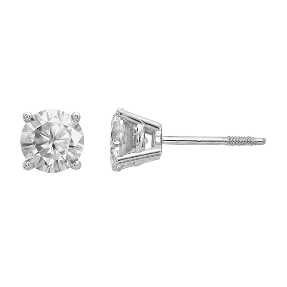 Primal Gold 14 Karat White Gold Lab Grown Diamond 1/2ctw VS/SI, D E F, Screw Back Earrings