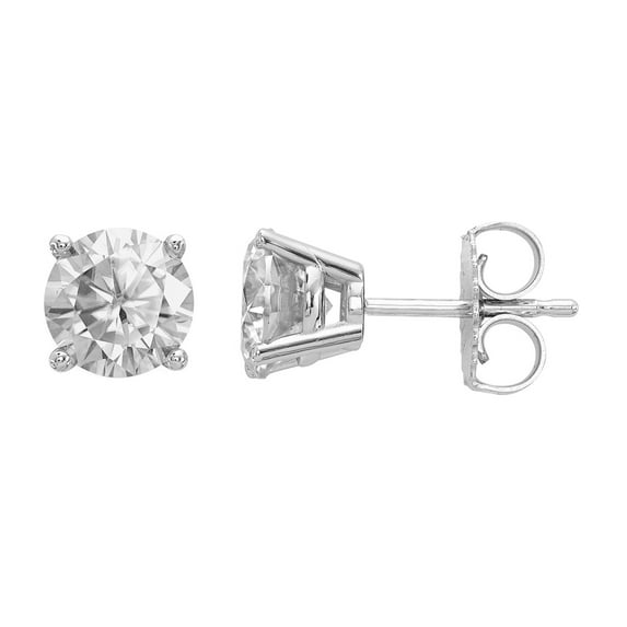 Primal Gold 14 Karat White Gold Lab Grown Diamond 2/3ctw VS/SI, D E F, 4-Prong Earrings