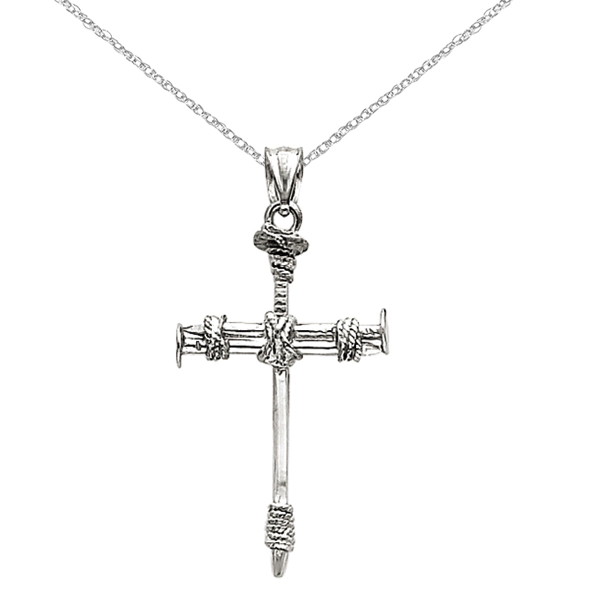 Gold nail deals cross pendant