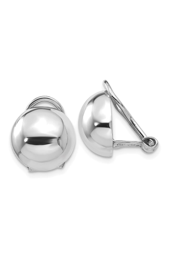 14 Karat White Gold Non-pierced Back Earrings