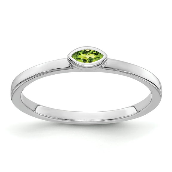 Primal Gold 14 Karat White Gold Peridot Ring