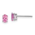 thumbnail image 1 of Primal Gold 14 Karat White Gold Pink Sapphire Earrings, 1 of 3