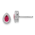 thumbnail image 1 of Primal Gold 14 Karat White Gold Ruby Earrings, 1 of 4
