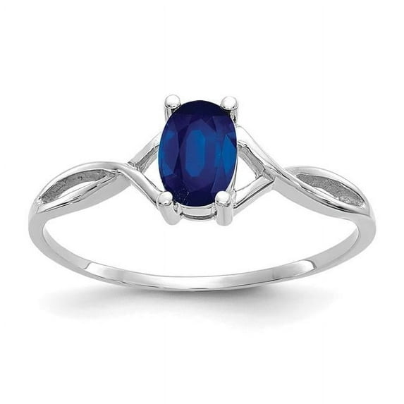 Primal Gold 14 Karat White Gold Sapphire Birthstone Ring