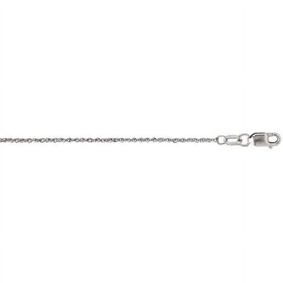 Primal Gold 14 Karat White Gold Sparkle Singapore Chain