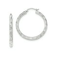 thumbnail image 1 of Primal Gold 14 Karat White Gold Textured Hoop Earrings, 1 of 4