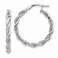 thumbnail image 1 of Primal Gold 14 Karat White Gold Textured Twisted Hoop Earrings, 1 of 4