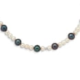 thumbnail image 1 of Primal Gold 14 Karat White Gold White and Peacock Semi-round Freshwater Cultured Mirror Bead Necklace, 1 of 2