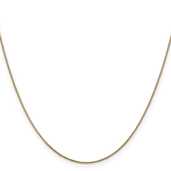 Primal Gold 14 Karat Yellow Gold 0.85mm Diamond-cut Spiga Chain Necklace