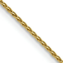 Primal Gold 14 Karat Yellow Gold 0.8mm Diamond-cut Parisian Wheat Chain Necklace