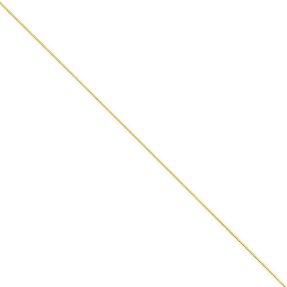 Primal Gold 14 Karat Yellow Gold 0.8mm Octagonal Snake Chain Bracelet