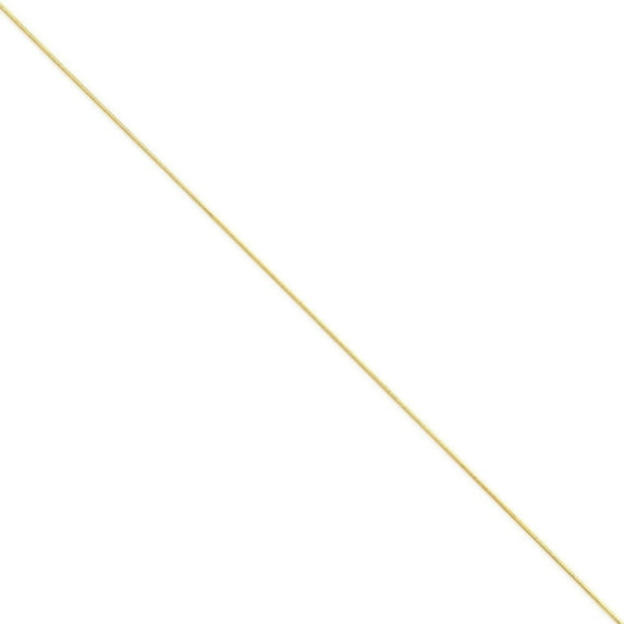 Primal Gold 14 Karat Yellow Gold 0.8mm Octagonal Snake Chain Bracelet