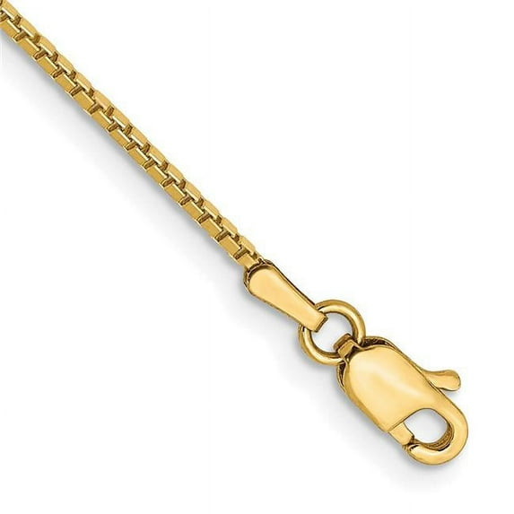Primal Gold 14 Karat Yellow Gold 1.05mm Box Chain Bracelet