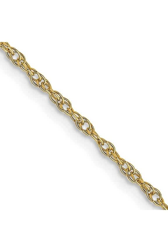 14 Karat Yellow Gold 1.15mm Carded Cable Rope Chain