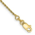 thumbnail image 1 of Primal Gold 14 Karat Yellow Gold 1.15mm Diamond-cut Machine-made Rope Chain Anklet, 1 of 2