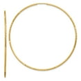 thumbnail image 1 of Primal Gold 14 Karat Yellow Gold 1.25mm Diamond-cut Endless Hoop Earrings, 1 of 3