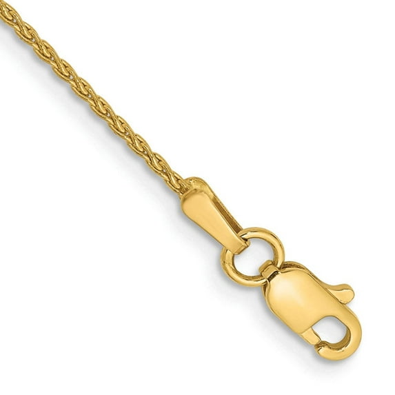 Primal Gold 14 Karat Yellow Gold 1.2mm Parisian Wheat Chain Bracelet