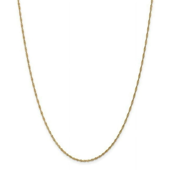 Primal Gold 14 Karat Yellow Gold 1.4mm Singapore Chain