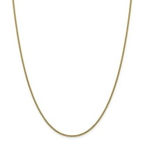 Primal Gold 14 Karat Yellow Gold 1.5mm Hollow Round Box Chain