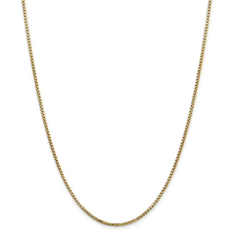 Primal Gold 14 Karat Yellow Gold Hollow Round Box Chain