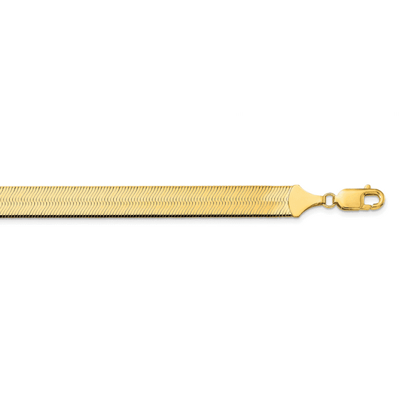 Primal Gold 14 Karat Yellow Gold 10mm Silky Herringbone Chain Necklace