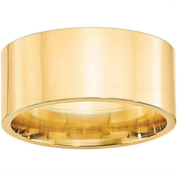 Primal Gold 14 Karat Yellow Gold 10mm Standard Flat Comfort Fit Band Size 10