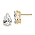 thumbnail image 1 of Primal Gold 14 Karat Yellow Gold 10x7mm Pear Cubic Zirconia Earrings, 1 of 2