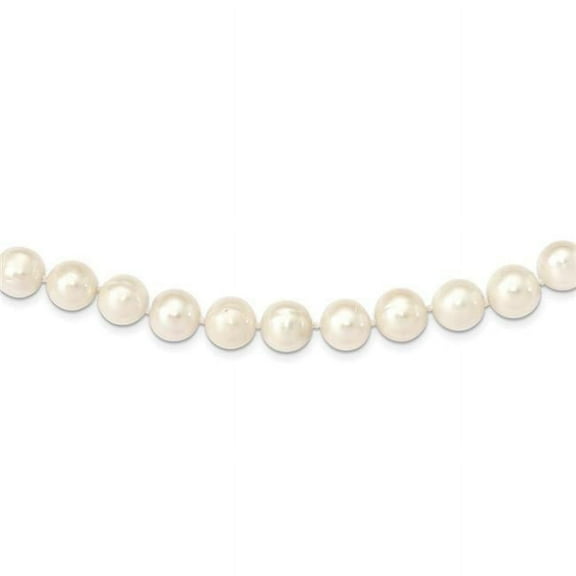 Primal Gold 14 Karat Yellow Gold 11-12mm White Near Round Freshwater Cultured Pearl Necklace