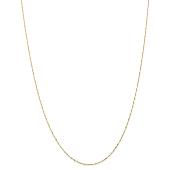 Primal Gold 14 Karat Yellow Gold 1mm Singapore Chain (CARDED)