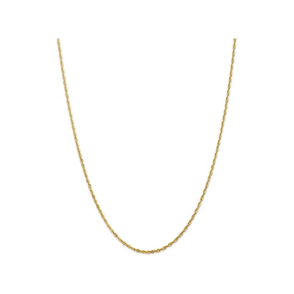 Primal Gold 14 Karat Yellow Gold 2.0mm Diamond Cut Extra-Light Rope Chain