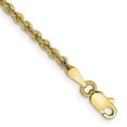 thumbnail image 1 of Primal Gold 14 Karat Yellow Gold 2.25mm Regular Rope Chain Anklet, 1 of 3